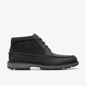 Botas Clarks Maplewalk Moc Black Combination Hombre Negras | AYTO-91485