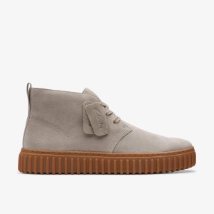 Botas Clarks Torhill Desert Boot Light Grey Suede Hombre Gris Claro | PXGY-39587