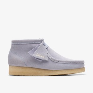 Botas Clarks Wallabee Boot Cloud Grey Suede Mujer Gris | YEBH-53419