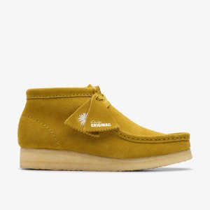 Botas Clarks Wallabee Boot Olive Suede Mujer Verde Oliva | XGAU-30791