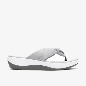 Sandalias Clarks Arla Glison Grey Fabric Mujer Gris | JCGB-40573