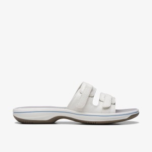 Sandalias Clarks Breeze Piper White Mujer Blancas | HTUQ-78914