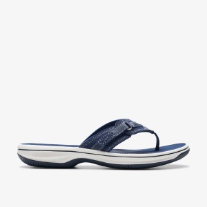 Sandalias Clarks Breeze Sea Navy Synthetic Mujer Azul Marino | VGKZ-41296