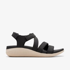 Sandalias Clarks Glide Hi Ella Black Mujer Negras | BIXO-10685