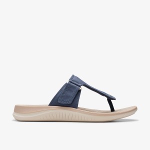 Sandalias Clarks Glide Walk Navy Mujer Azul Marino | ORHD-61478