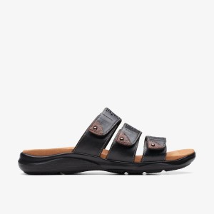 Sandalias Clarks Kitly Walk Black Mujer Negras | SZJG-15048