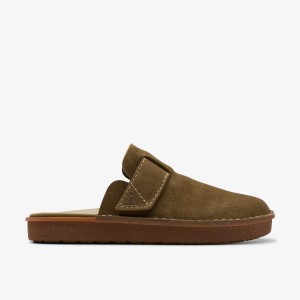 Sandalias Clarks Litton Mule Oakwood Suede Hombre Oakwood | NEOS-53798