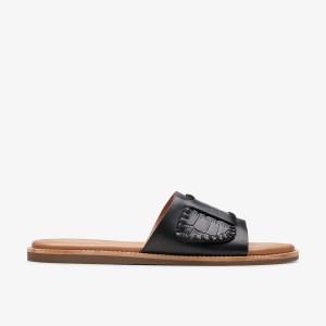 Sandalias Clarks MARITIME MULE Black Interest Mujer Negras | DCWT-51409