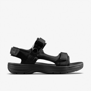 Sandalias Clarks Martine Rose Mens Sandal 2 Black Textile Hombre Negras | FTPX-08479