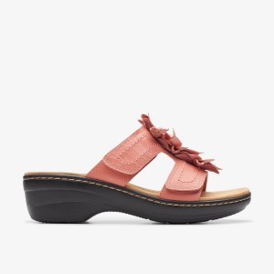 Sandalias Clarks Merliah Raelyn Coral Leather Mujer Coral | QALC-23085