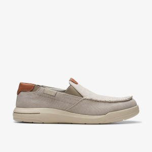 Slip On & Loafers Clarks Driftlite Step Light Grey Combination Hombre Gris Claro | JGNL-74063