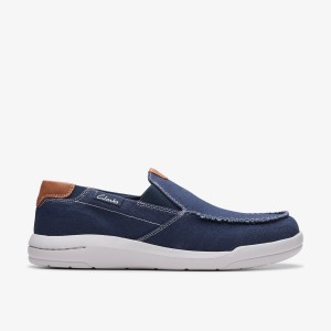 Slip On & Loafers Clarks Driftlite Step Navy Combination Hombre Azul Marino | YEDW-47053