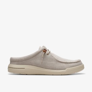 Slip On & Loafers Clarks Driftlite Surf Light Grey Textile Hombre Gris Claro | HLIM-28403