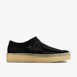 Wallabees Clarks Wallabee Cup Black Nubuck Hombre Negras | JBAZ-42196