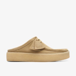 Wallabees Clarks Wallabee Cup Lo Maple Suede Hombre Maple | KHEM-92478