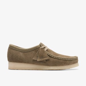 Wallabees Clarks Wallabee Pale Khaki Suede Hombre Kaki | BNIP-56417