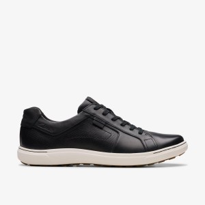 Zapatillas Clarks Mapstone Lace Black Leather Hombre Negras | UCFL-18623