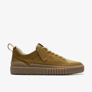 Zapatillas Clarks Somerset Lace Light Olive Suede Hombre Verde Oliva Claro | MZBG-60934