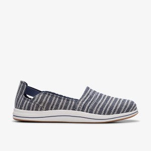 Zapatillas Sin Cordones Clarks Breeze Step II Navy Mujer Azul Marino | MUZV-21690