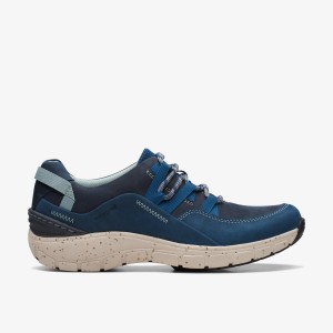 Zapatillas Sin Cordones Clarks Wave Range Blue Combination Mujer Azules | GCLU-67592