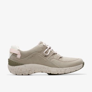 Zapatillas Sin Cordones Clarks Wave Range Stone Nubuck Mujer Gris | IWFK-27651