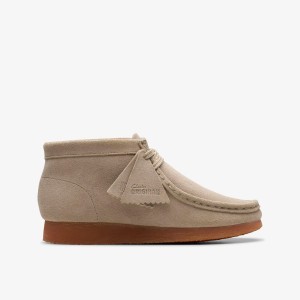 Zapatos Originales Clarks Wallabee Boot Older Sand Niños Marrones | SVQN-04587