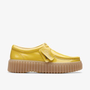 Zapatos Plataforma Clarks Torhill Bee Yellow Patent Mujer Amarillo | DXQO-95437