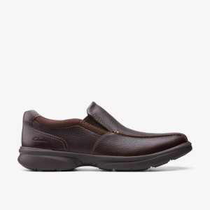 Zapatos de Vestir Clarks Bradley Step Dark Brown Tumbled Hombre Marrones Oscuro | SYPE-21679