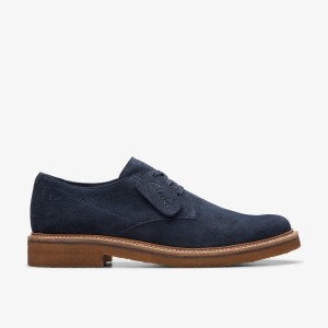 Zapatos de Vestir Clarks Clarkdale Derby Navy Suede Hombre Azul Marino | NJXY-96253