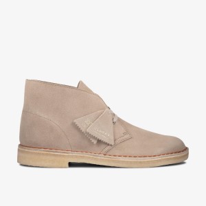 Zapatos de Vestir Clarks Desert Boot Sand Suede Hombre Marrones | WBYQ-42763