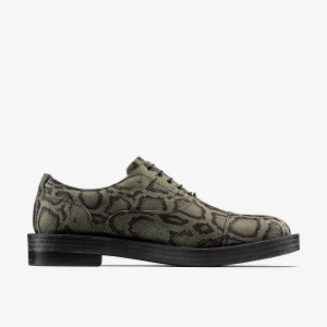 Zapatos de Vestir Clarks Martine Rose Mens Oxford 2 Green Textile Hombre Verde | UONK-16053