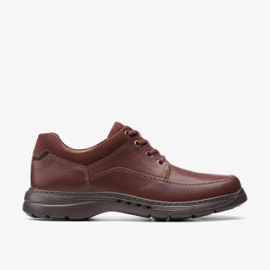 Zapatos de Vestir Clarks Un Brawley Lace Mahogany Leather Hombre Mahogany | RDQT-74893