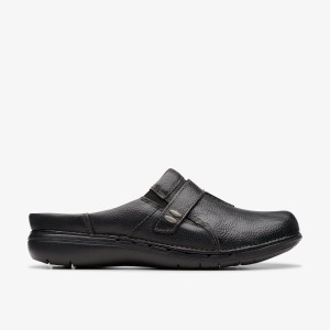 Zuecos Clarks Un Loop Ease Black Leather Mujer Negras | VQJL-10987