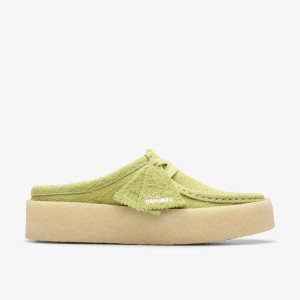 Zuecos Clarks Wallabee Cup Lo Lime Hairy Suede Mujer Verde Claro | AGIF-51306