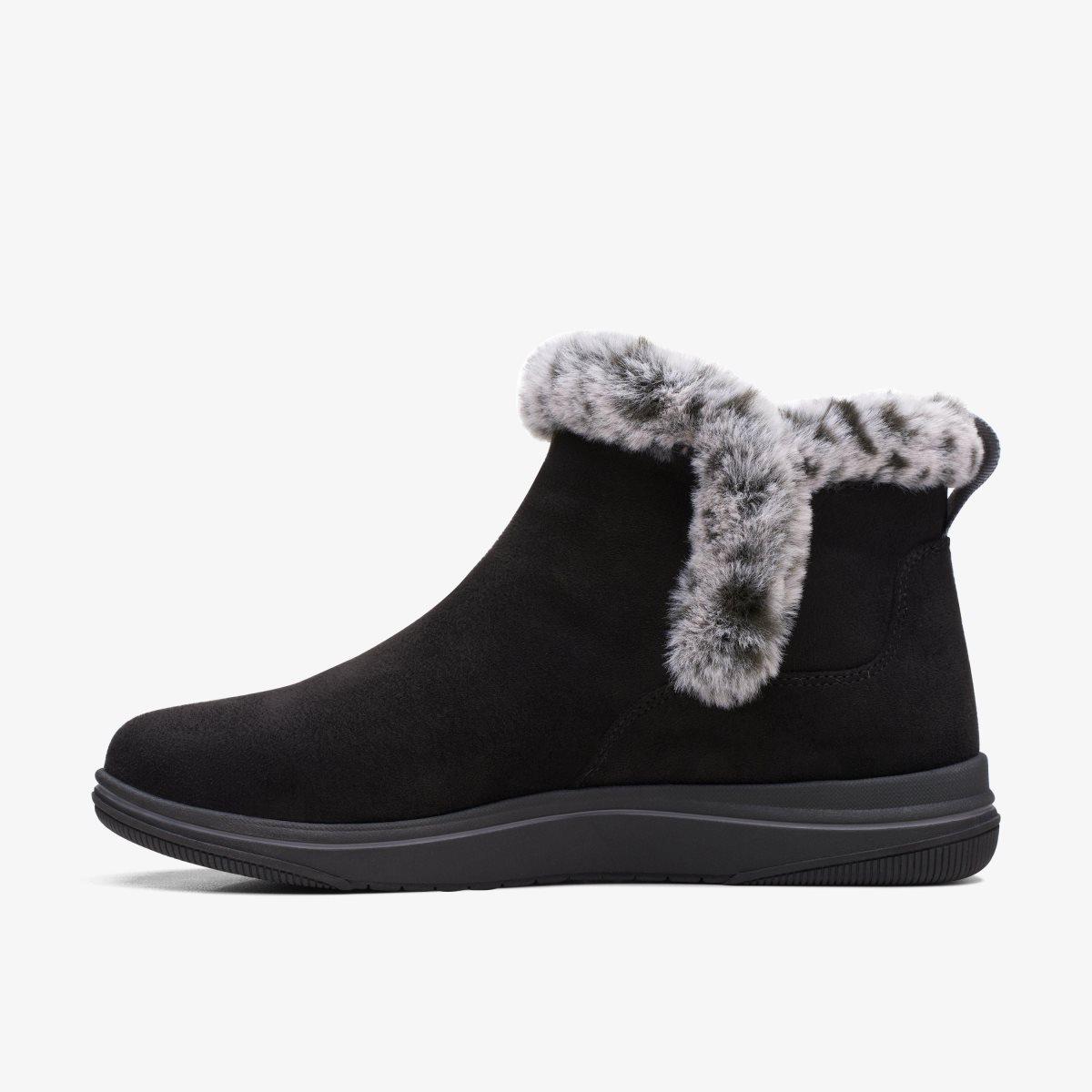 Botas Clarks Breeze Fur Black Mujer Negras | VDTJ-63582