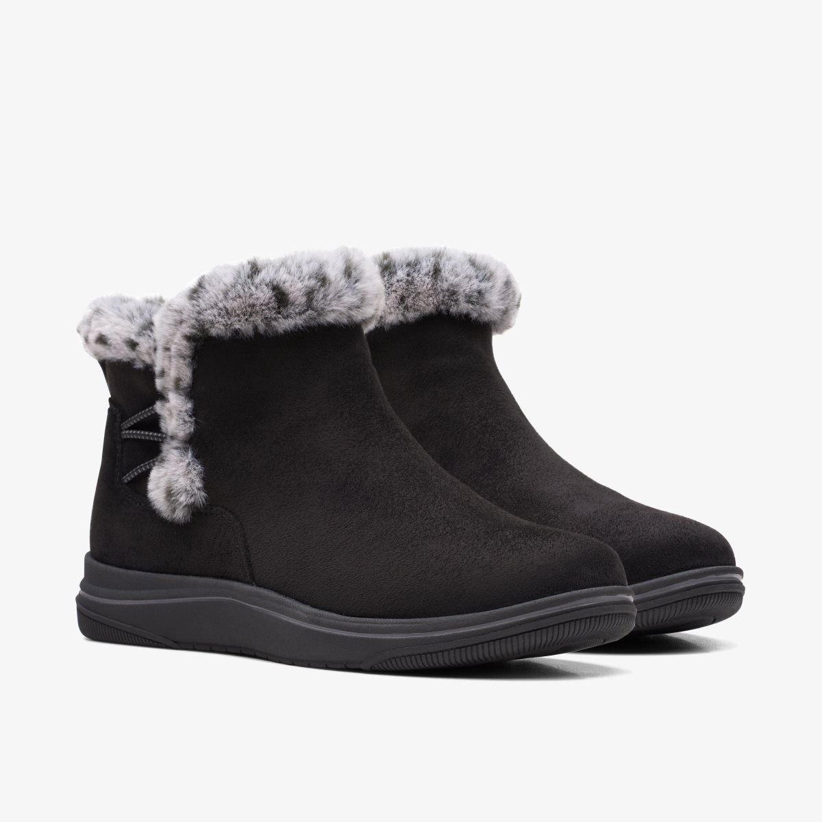 Botas Clarks Breeze Fur Black Mujer Negras | VDTJ-63582