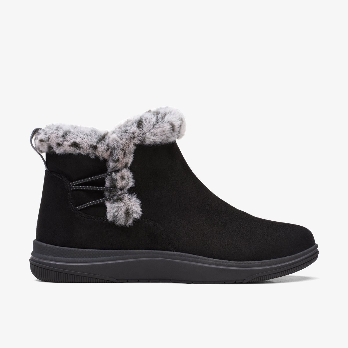 Botas Clarks Breeze Fur Black Mujer Negras | VDTJ-63582