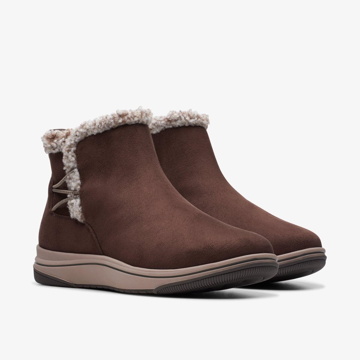 Botas Clarks Breeze Fur Dark Brown Mujer Marrones Oscuro | CBKJ-45903