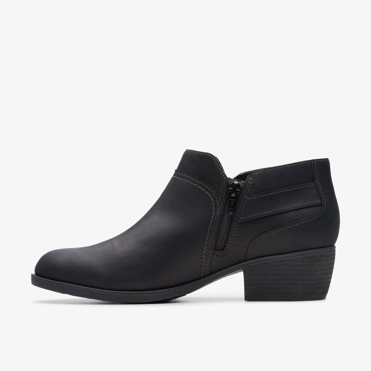 Botas Clarks Charlten Grace Black Oily Leather Mujer Negras | ZXLI-32147