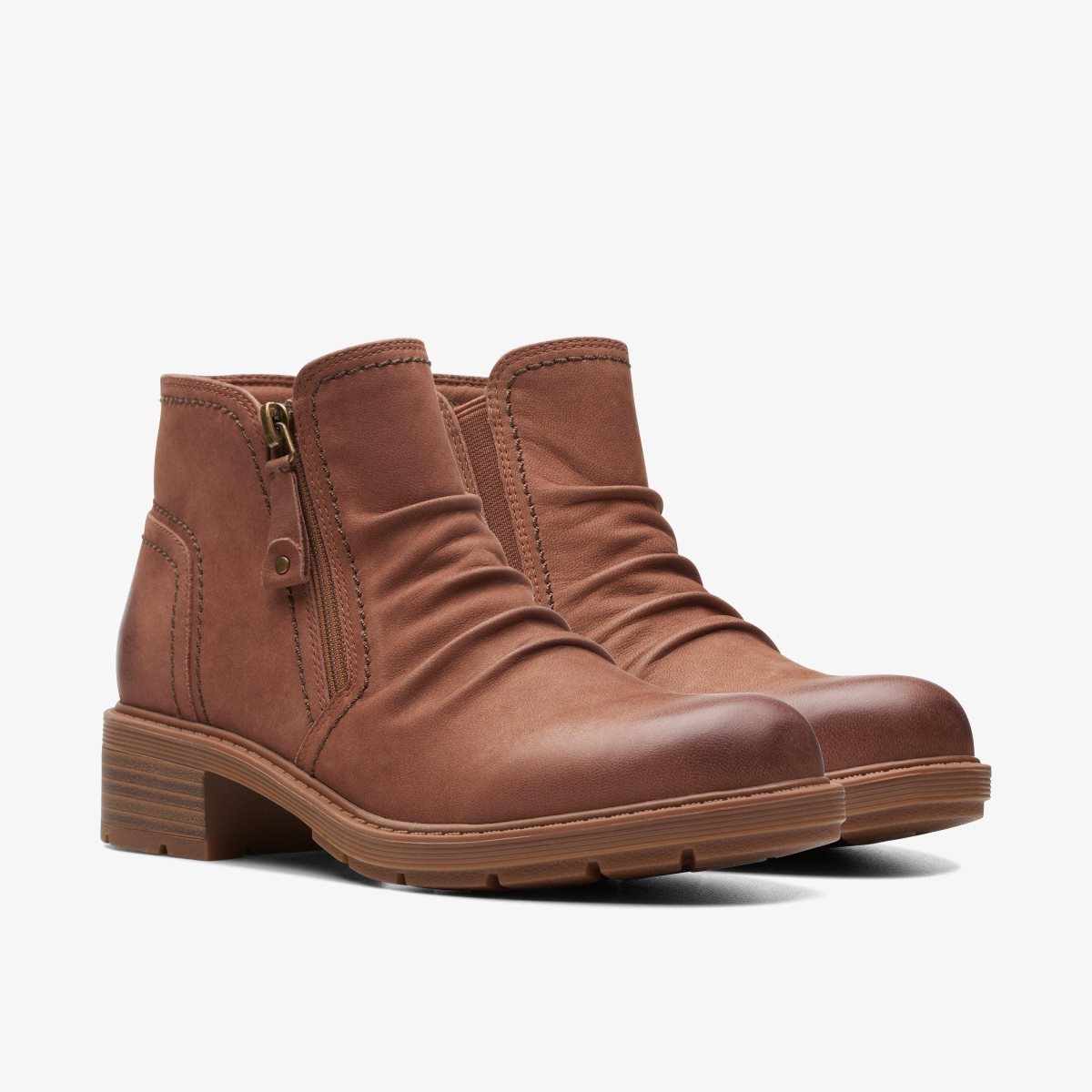 Botas Clarks Hearth Dove Tan Nubuck Mujer Marrones | YDWM-79152