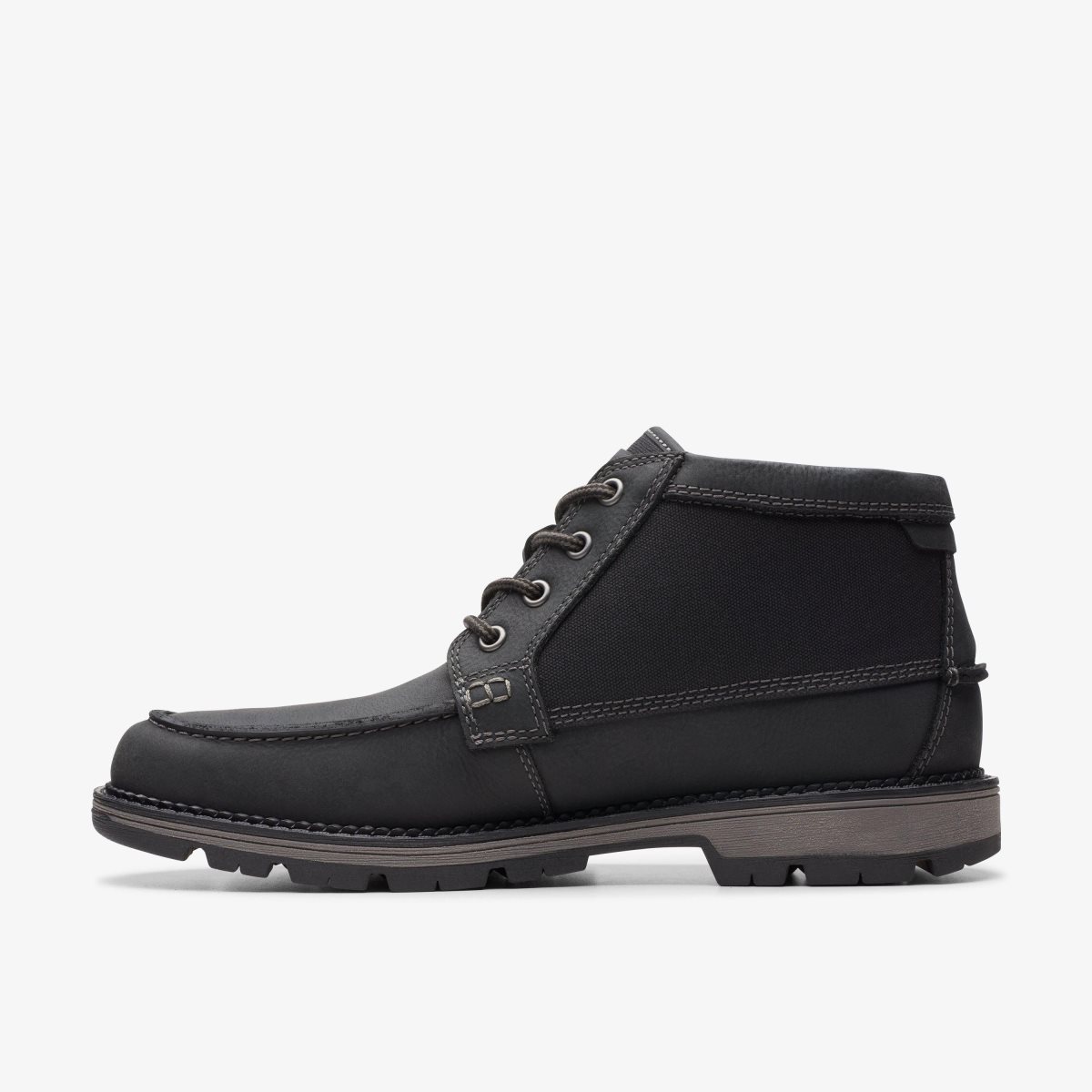 Botas Clarks Maplewalk Moc Black Combination Hombre Negras | AYTO-91485