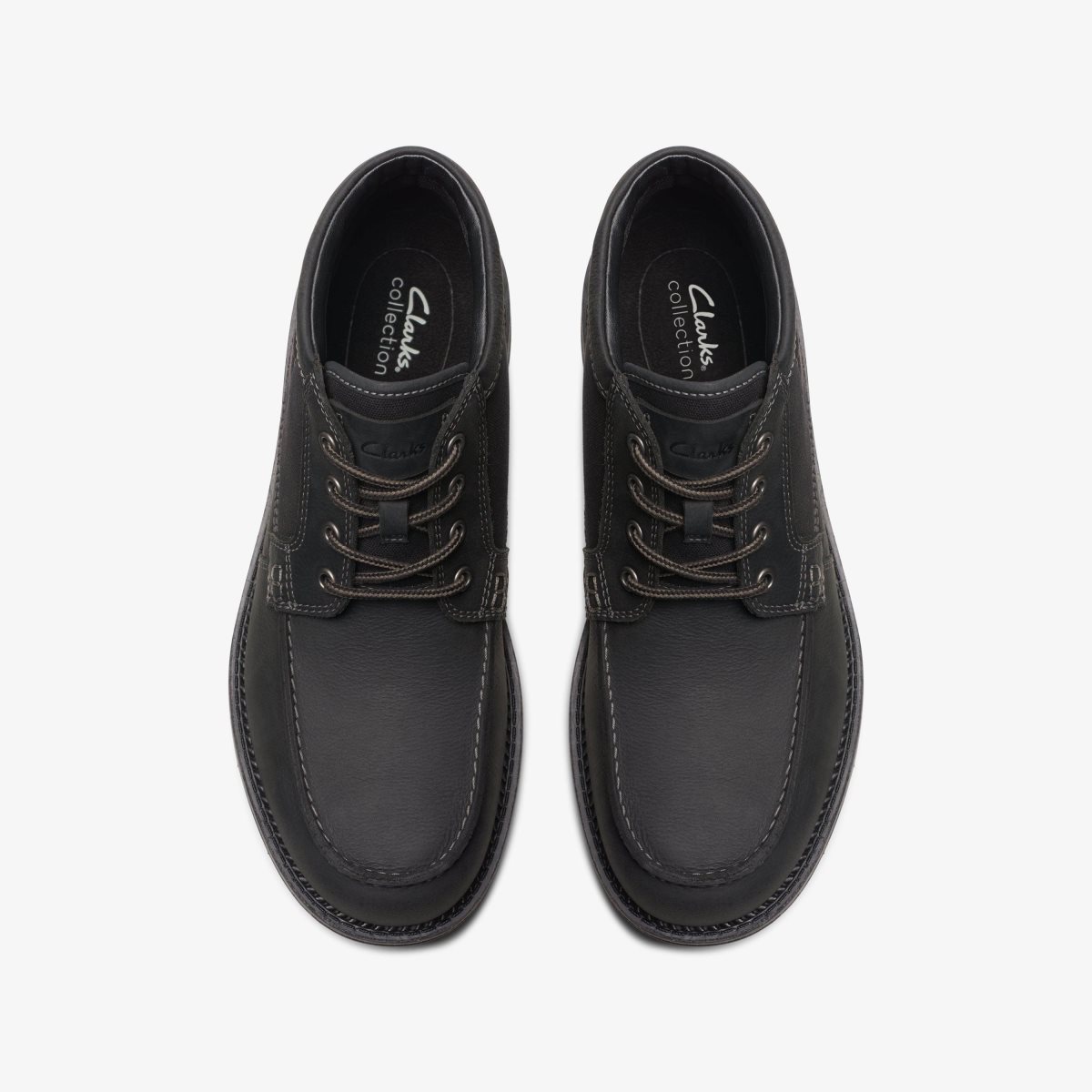 Botas Clarks Maplewalk Moc Black Combination Hombre Negras | AYTO-91485