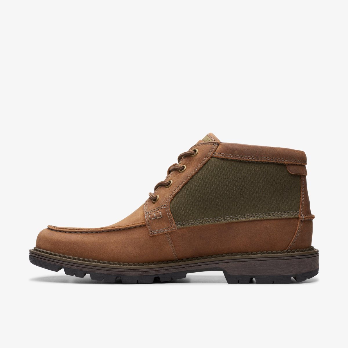 Botas Clarks Maplewalk Moc Brown Combination Hombre Marrones | XTQR-18327