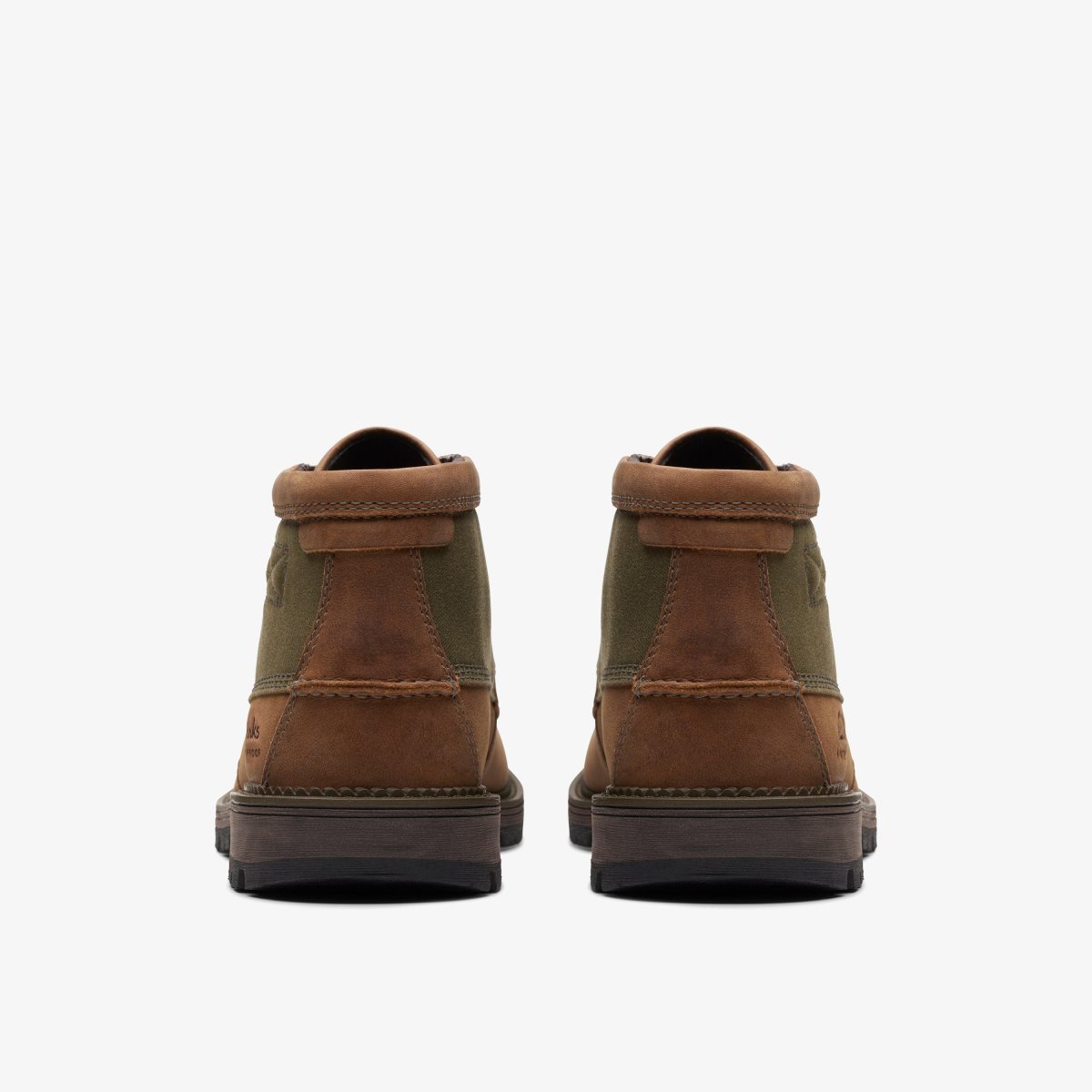 Botas Clarks Maplewalk Moc Brown Combination Hombre Marrones | XTQR-18327