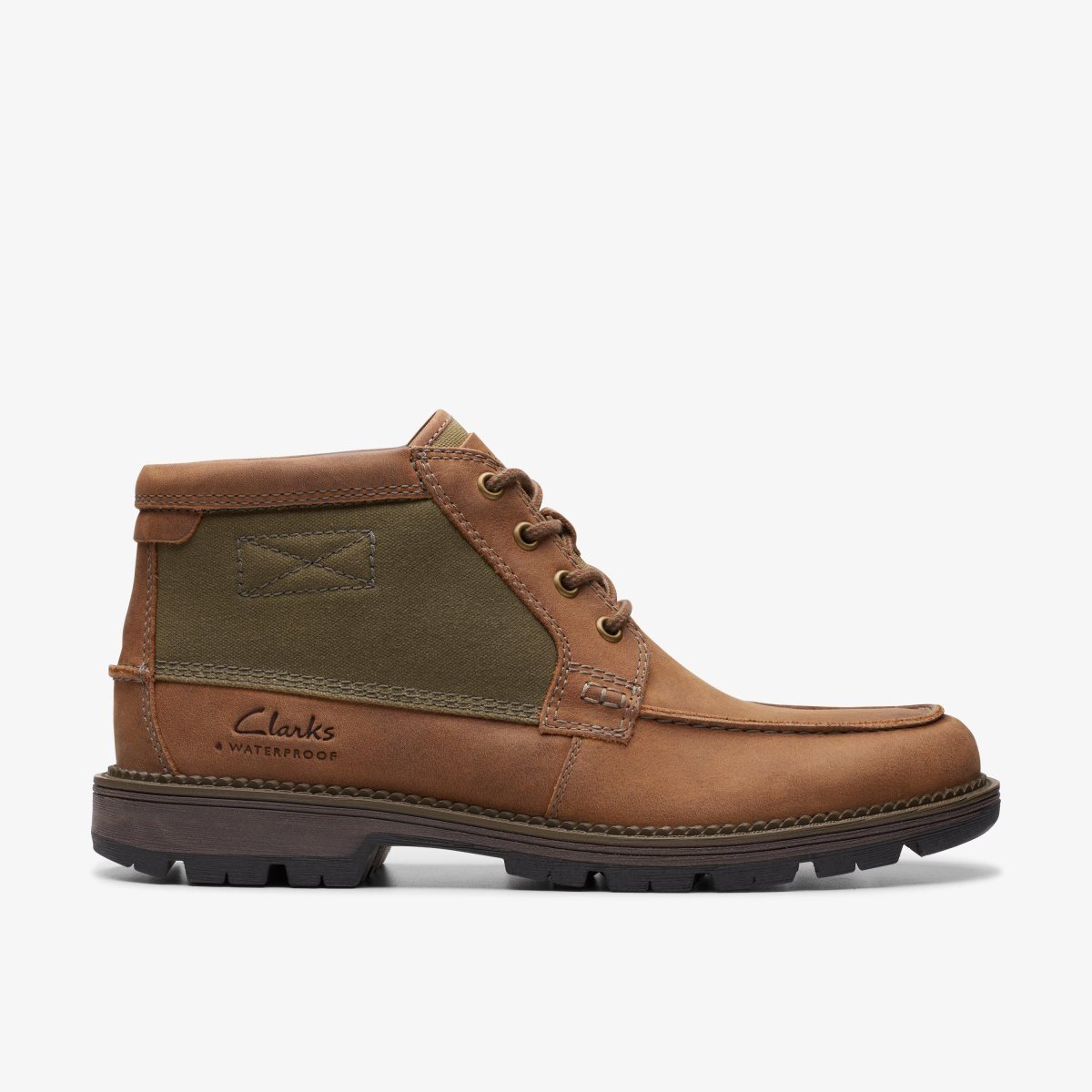 Botas Clarks Maplewalk Moc Brown Combination Hombre Marrones | XTQR-18327