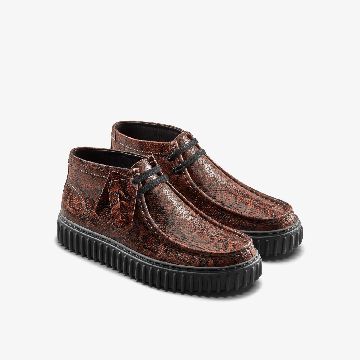 Botas Clarks Martine Rose Torhill Hi Brown Snake Hombre Marrones Serpent | GIAH-03627