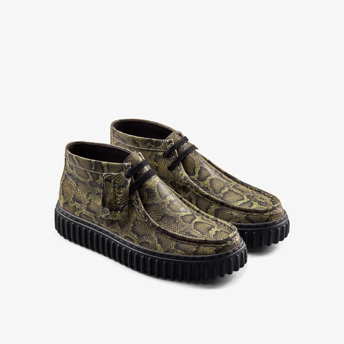 Botas Clarks Martine Rose Torhill Hi Green Snake Mujer Verde Serpent | YXFR-57908