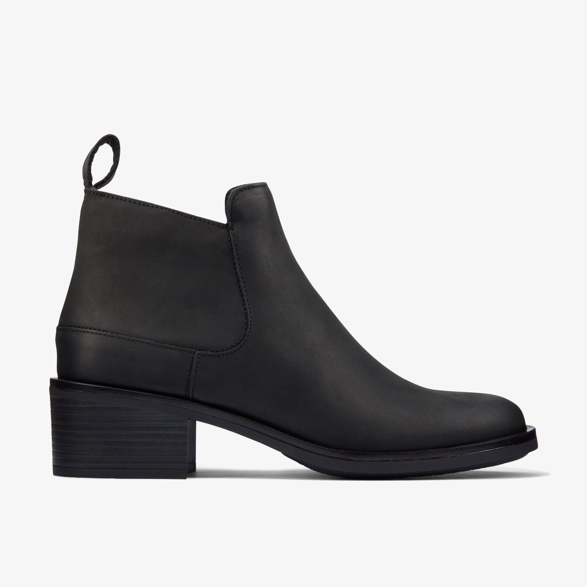 Botas Clarks Memi Zip Black Leather Mujer Negras | SYAN-10627