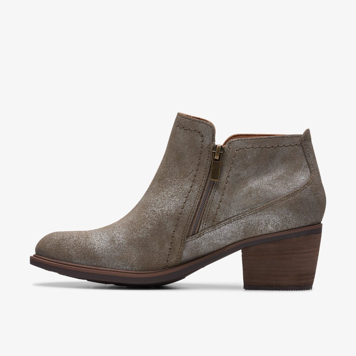 Botas Clarks Neva Lo Taupe Metallic Mujer Gris Marrones Metal | YTXZ-08176