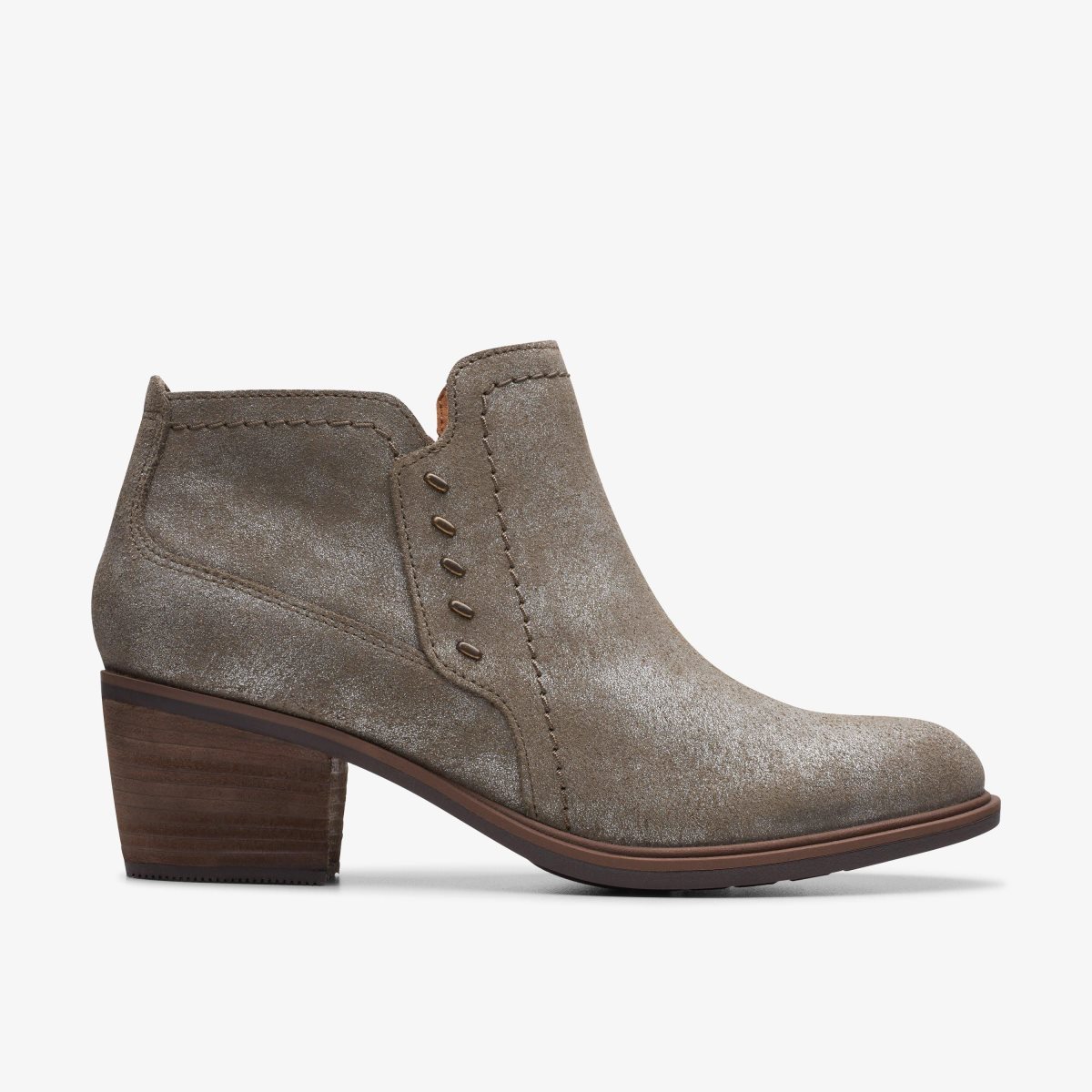 Botas Clarks Neva Lo Taupe Metallic Mujer Gris Marrones Metal | YTXZ-08176